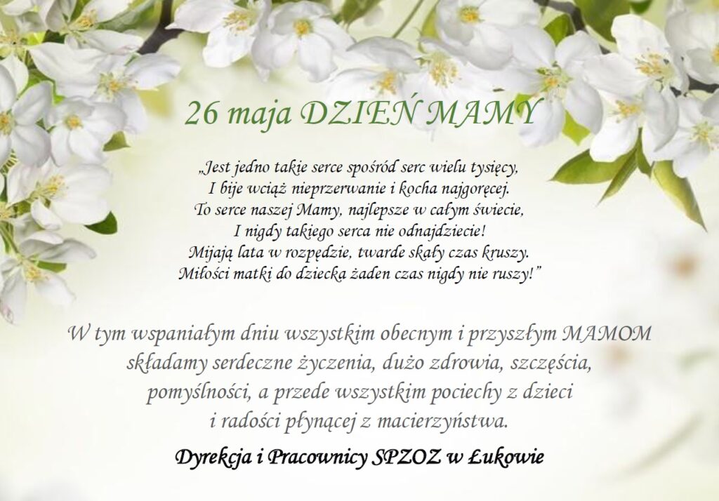 26 maja Dzień Mamy